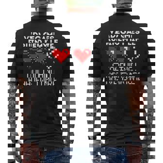 Videojuegos Arruinaron Miida Divertido Juego Gráfico Gamer Mordaza Camiseta Hombre Estampado Espalda - Regaloses