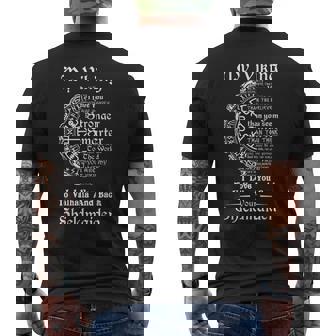 My Viking I Love You To Valhalla And Back Your Shieldmaiden Men's Back Print T-Shirt - Monsterry