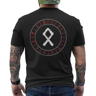 Viking Rune Othala Runic Circle Nordic Mythology Celtic T-Shirt mit Rückendruck - Geschenkecke