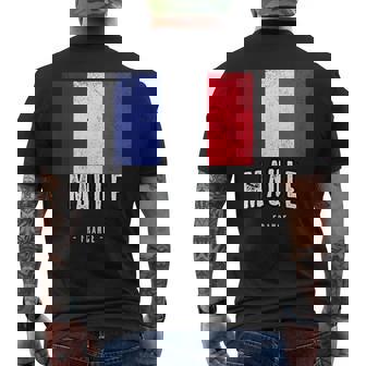 Ville De Maule France Fr Drapeau Français T-shirt imprimé au dos - Cadeauxyz
