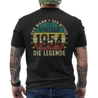 Vintage 1954 The Man Mythos The Legendary Since 1954 T-Shirt mit Rückendruck - Geschenkecke