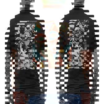 Vintage Abstracto Cuadros Surrealista Arte Ojos Pirámide Camiseta Hombre Estampado Espalda - Regaloses