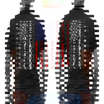 Vintage American Flag Scouting Law Men's T-shirt Back Print - Seseable
