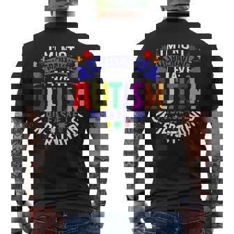 Vintage Autism Awareness I'm Not Misbehaving I Have Autism Men's Back Print T-Shirt - Monsterry