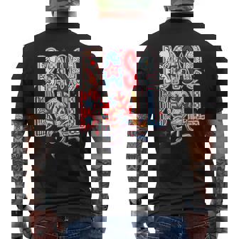 Vintage Baseball Coquette Bow Sport Lover Men's T-shirt Back Print | Mazezy