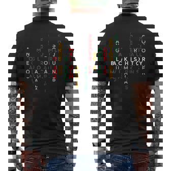 Vintage Black History Month Leaders Black History Month Men's T-shirt Back Print - Monsterry