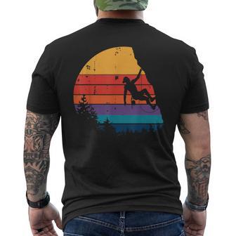 Vintage Bouldering Mountain Rock Climbing Climber Men Men's T-shirt Back Print - Thegiftio UK