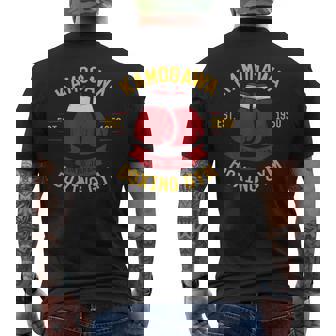 Vintage Boxing Gloves Kamogaw Boxing Gym Est 1950 Men's T-shirt Back Print - Monsterry