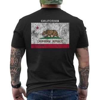 Vintage California Flag T-Shirt mit Rückendruck - Geschenkecke