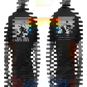 Vintage Cardiff Alabama Mountain Hiking Souvenir Print Men's Back Print T-Shirt - Monsterry