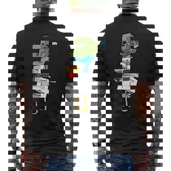 Vintage Chicken-Jockey 2 Side Men's T-shirt Back Print | Mazezy