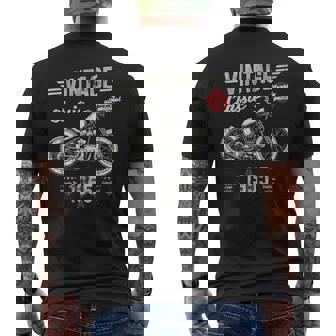 Vintage Classic Born 1955 70Th Birthday Retro Moto Camiseta Hombre Estampado Espalda - Regaloses