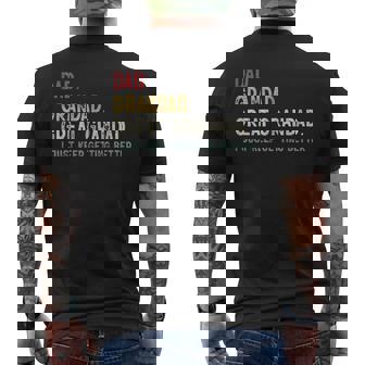 Vintage Dad Grandad Great Grandad I Just Keep Getting Better Men's T-shirt Back Print - Monsterry