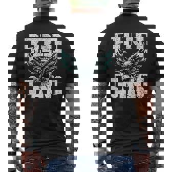 Vintage Eagles Flying Eagles Fly Bird Gang Inspirational Men's T-shirt Back Print | Mazezy