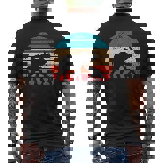 Vintage Elephant Retro Sunset Colours Silhouette T-Shirt mit Rückendruck - Geschenkecke