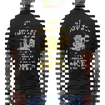 Vintage My Family Tree Is Full Of Nuts Nature Squirrel Lover Men's Back Print T-Shirt - Monsterry