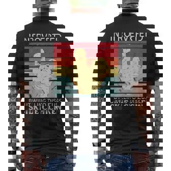 Vintage Introverted But Willing To Discuss Silkie Chicken Men's Back Print T-Shirt - Monsterry