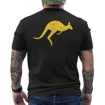 Vintage Kangaroo Australia Aussie Roo Kangaroo Men's T-shirt Back Print - Thegiftio UK