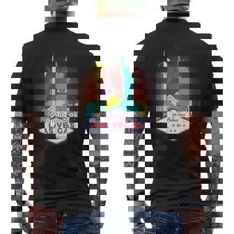 Vintage Las Vegas Nevada Las Vegas Strip Casino Vacation Men's Back Print T-Shirt - Monsterry