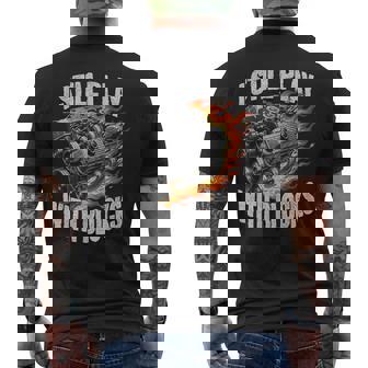 Vintage Mechanic Garage Car Engine I Still Play With Blocks Men's T-shirt Back Print | Seseable CA