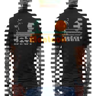 Vintage Montauk Beach Sunset Men's Back Print T-Shirt - Monsterry