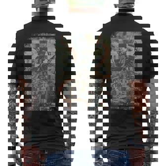 Vintage Octopus Kraken Monster Horror Poster Kraken Men's T-shirt Back Print - Thegiftio UK