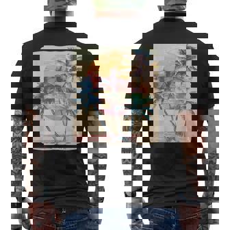 Vintage Palm Trees For a Classic Vacation Look Men's Back Print T-Shirt - Monsterry