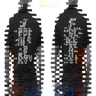 Vintage My People Skills Are Rusty Men's T-shirt Back Print - Monsterry