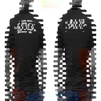 Vintage Personalized Name Classic Maddox Tank Top Men's Back Print T-Shirt - Monsterry
