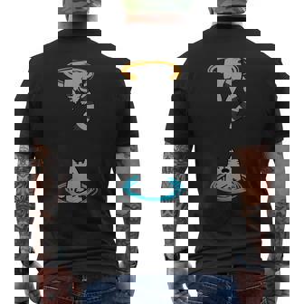 Vintage Portal Cat Video Game Animal Cute Meme Men's Back Print T-Shirt - Monsterry