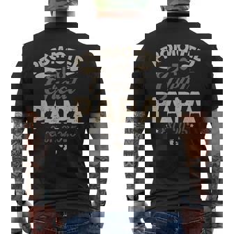 Vintage Promoted To Great Papa Est 2025 Daddy Father's Day Men's T-shirt Back Print - Monsterry