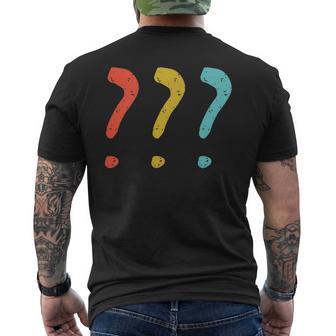 Vintage Question Mark T-Shirt mit Rückendruck - Geschenkecke