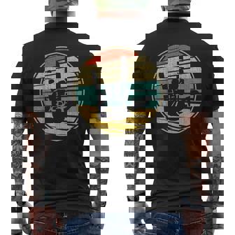 Vintage Retro 70s 80s Interpreter ASL I Love You Hand Sign Men's Back Print T-Shirt - Monsterry
