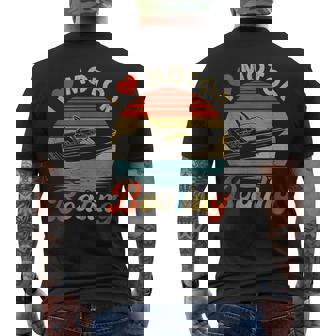 Vintage Retro I Love Motor Boating Boater Men's Back Print T-Shirt - Monsterry