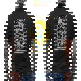 Vintage Sagittarius Tarot Card Astrology The Archer Zodiac Men's Back Print T-Shirt - Monsterry
