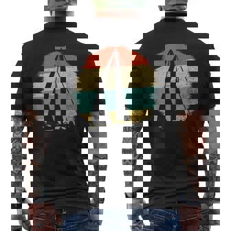 Vintage Sailing Sail Boat Enthusiast Men's Back Print T-Shirt - Monsterry