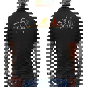 Vintage Triathlon Natationélo Course Triathlon Heartbeat T-shirt imprimé au dos - Cadeauxyz