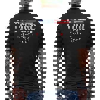 Vintage Trump 2025 Retro Us Flag 45-47 Trump 2025 Men's T-shirt Back Print | Seseable UK
