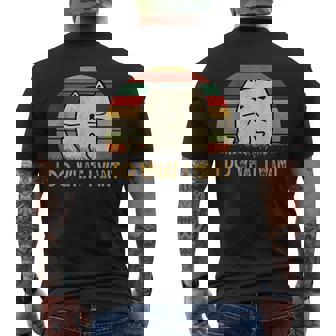 Vintage I Do What I Want Cat Lovers Camiseta Hombre Estampado Espalda - Regaloses