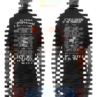 Vinyl Record Collecting Music Lover DJ Audiophile Men's Back Print T-Shirt - Monsterry