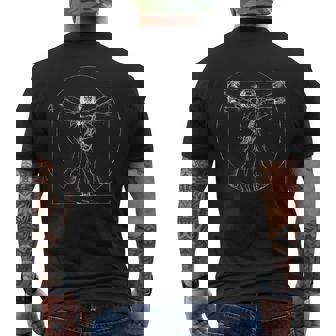 Vitruvian Man Saxophone Lecteur De Musique Saxophone Dainci T-shirt imprimé au dos - Cadeauxyz