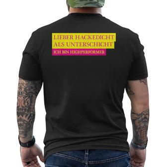 Vollister Jga Party Lieber Hackedicht Als Unterschicht Als Untersch T-Shirt mit Rückendruck - Geschenkecke