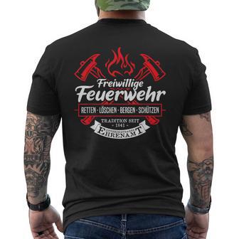 Voluntary Fire Brigadeoluntary Fire Brigade T-Shirt mit Rückendruck - Geschenkecke