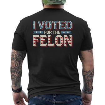 I Voted For The Felon Donald Trump 2024 Men's T-shirt Back Print - Thegiftio UK