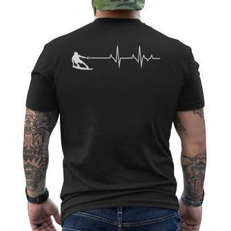Wakeboard Heartbeat Sea Water Sports Wakeboarding Surfing T-Shirt mit Rückendruck - Geschenkecke
