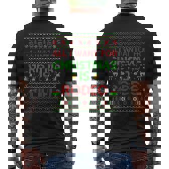 All I Want For Christmas Is Rodeo Ugly Rodeo Christmas Tank Top Men's Back Print T-Shirt - Monsterry
