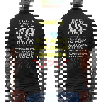 I Have A Wap But Also Explosive Diarrhea Men's Back Print T-Shirt - Monsterry