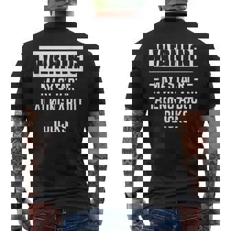 Warning May Start Talking About Ducks Feeding Ducks Tank Top Men's Back Print T-Shirt - Monsterry