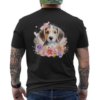 Watercolor Beagle T-Shirt mit Rückendruck - Geschenkecke