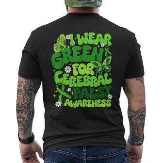 I Wear Green For Cerebral Palsy Awareness Month Men's T-shirt Back Print - Thegiftio UK